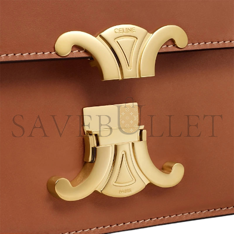 Ce1i*e MEDIUM TRIOMPHE FOLIO IN SHINY CALFSKIN L102U3D82.38NO (25.5*14*7.5cm)